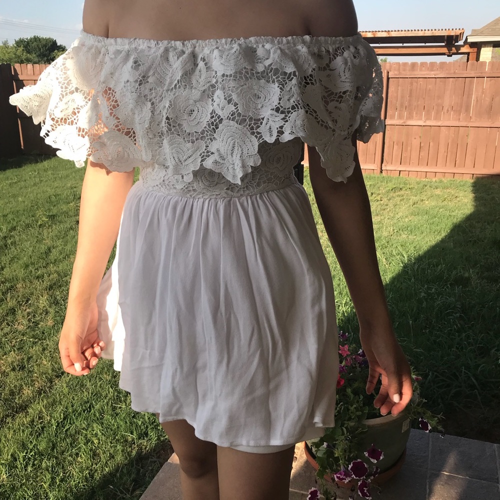 White off the shoulder dress
